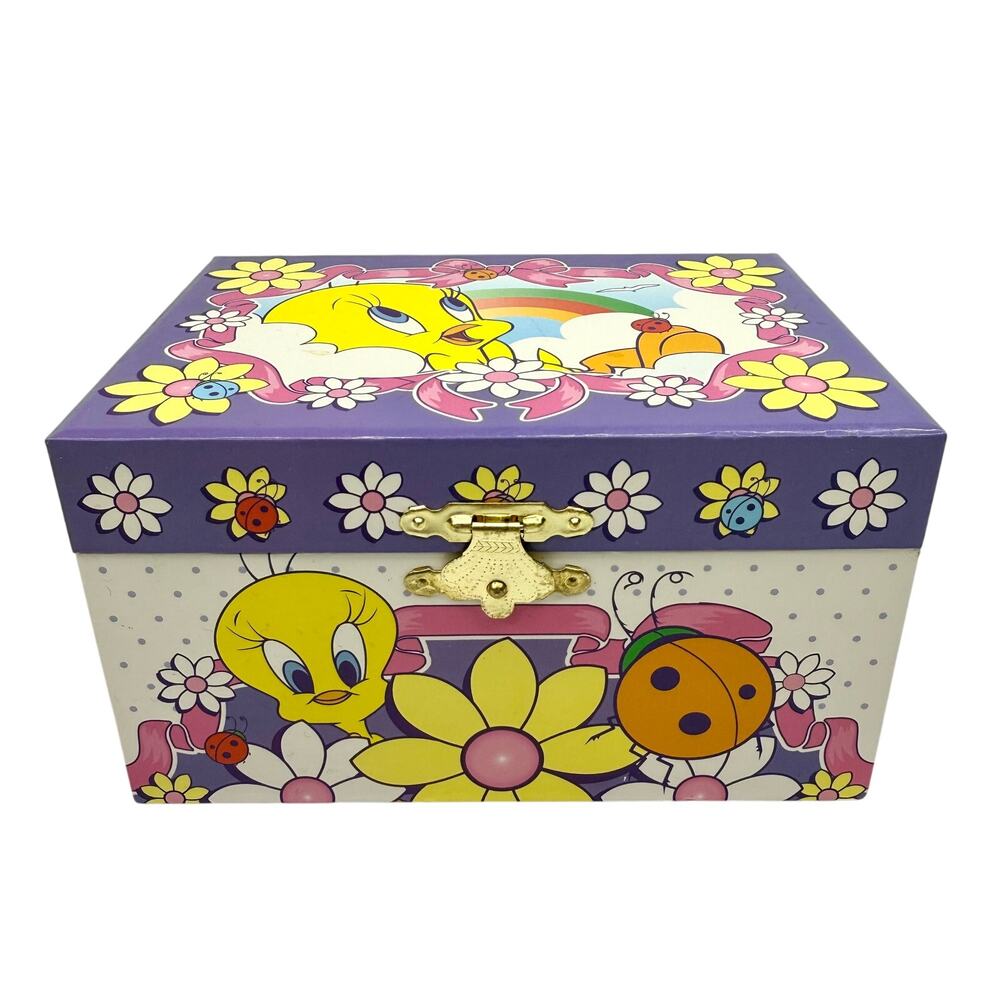 Vintage 1999 Looney Tunes Tweety Bird Jewelry Box